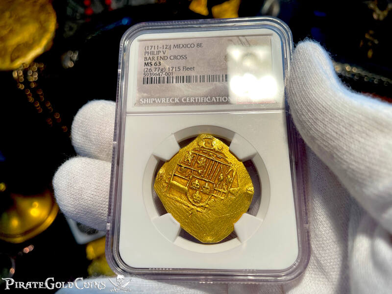 Mexico 8 Escudos 1711-12 "From 1715 Fleet Shipwreck" NGC 63 8