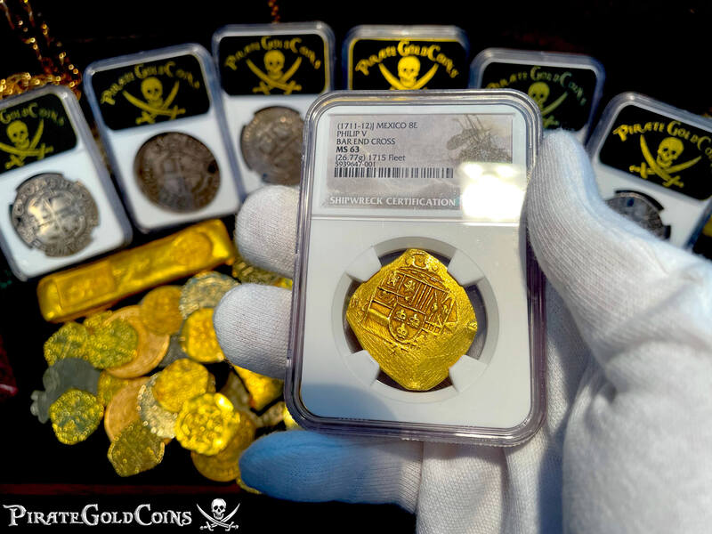 Mexico 8 Escudos 1711-12 "From 1715 Fleet Shipwreck" NGC 63 13