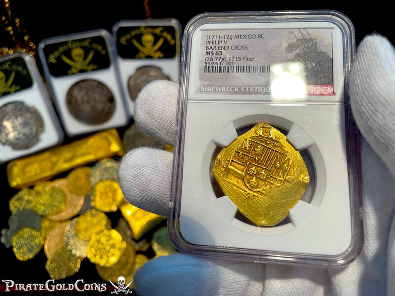 Mexico 8 Escudos 1711-12 "From 1715 Fleet Shipwreck" NGC 63 11