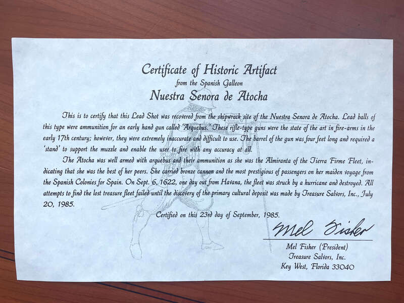 Grape Shot/ Lead Shot from the Atocha 1622 Shipwreck 2