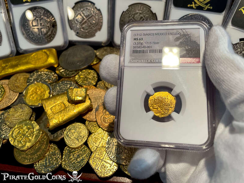 Mexico 1 Escudo 1712-13 "From 1715 Fleet Shipwreck" NGC 63 3