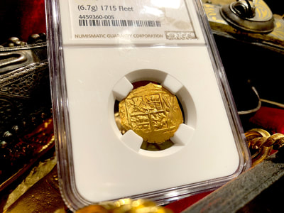 Colombia 2 Escudos 1713 "Finest Known - Dated!" 1715 Fleet Shipwreck  NGC 63 3