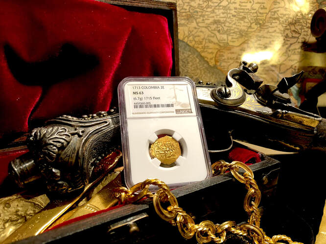 Dated | Colombia 2 Escudos | Pirate Gold Coins 37