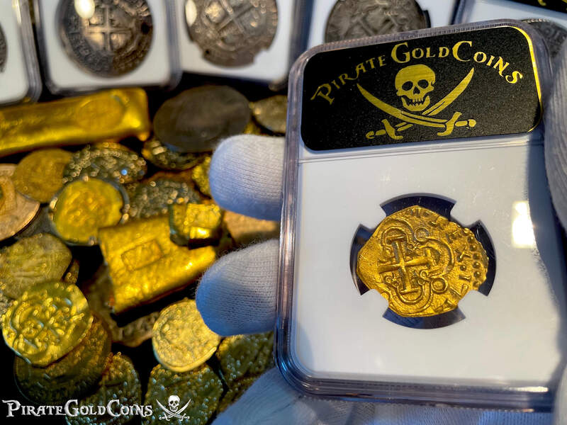 Colombia 2 Escudos 1713 "Finest Known - Dated!" 1715 Fleet Shipwreck  NGC 63 13