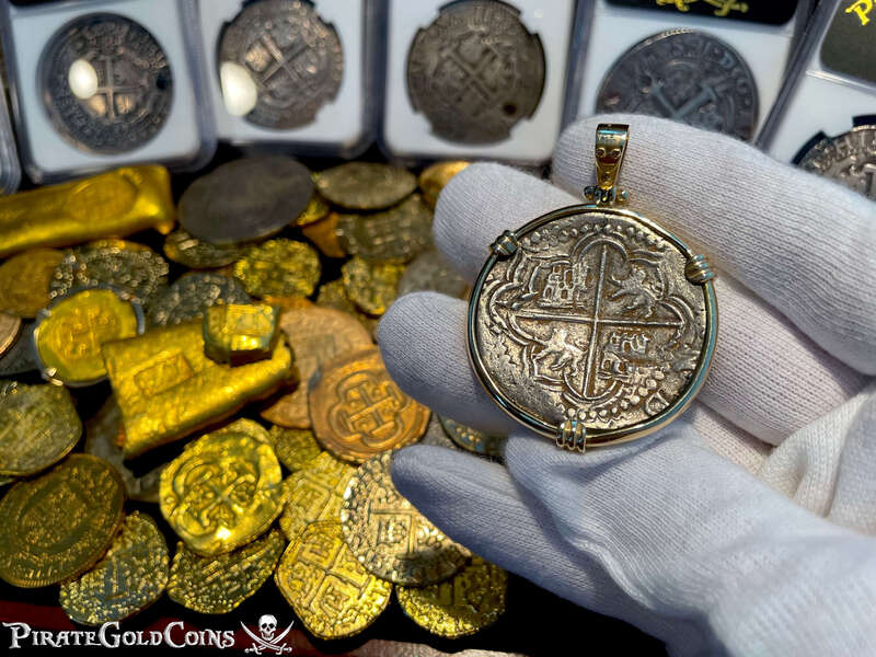 Bolivia 8 Reales "Panama Hoard 1629" 14kt Bezel 5