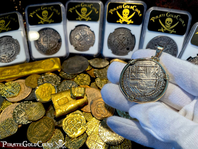 Bolivia 8 Reales "Panama Hoard 1629" 14kt Bezel 8