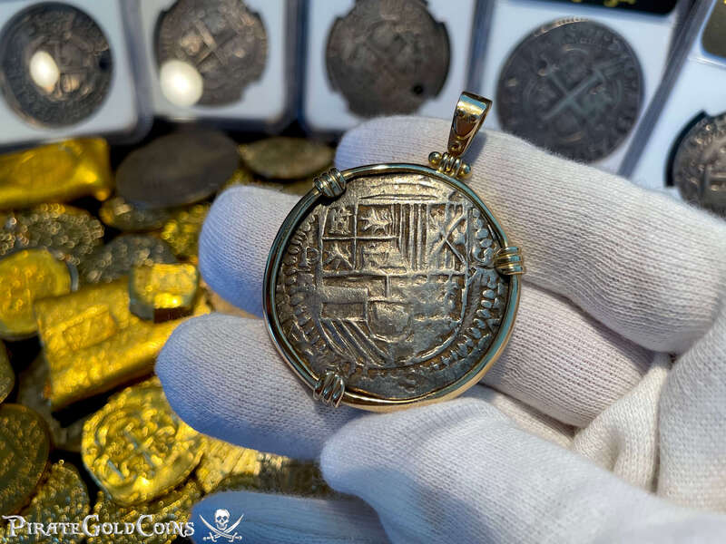 Bolivia 8 Reales "Panama Hoard 1629" 14kt Bezel 10