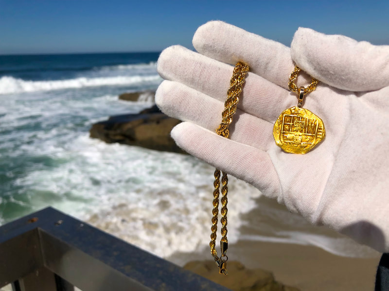 Spain 4 Reales 1630-64 "Brute Style" Pirate Gold Coins Jewelry Treasures 5