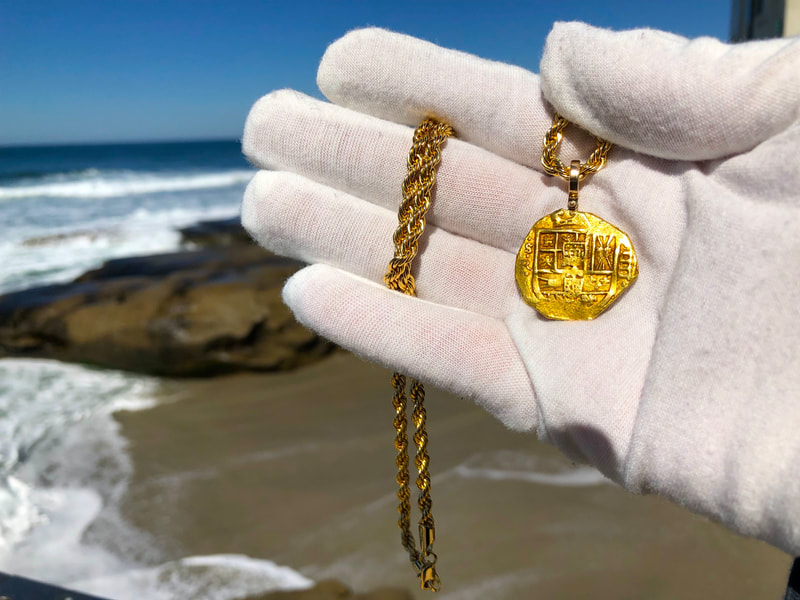 Spain 4 Reales 1630-64 "Brute Style" Pirate Gold Coins Jewelry Treasures 7