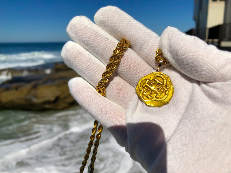 Spain 4 Reales 1630-64 "Brute Style" Pirate Gold Coins Jewelry Treasures 8