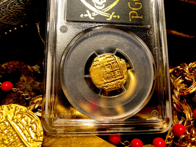 Spain 2 Escudos 1556-1621 "Philip III" PCGS 35 Pirate Gold Coins 5