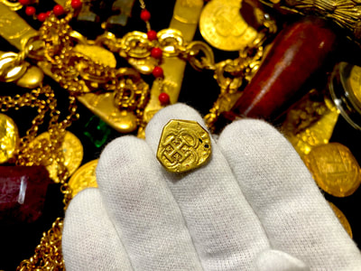 Spain 1 Escudo 1598-1621 "Insane Details" Raw Pirate Gold Coins Treasure 3