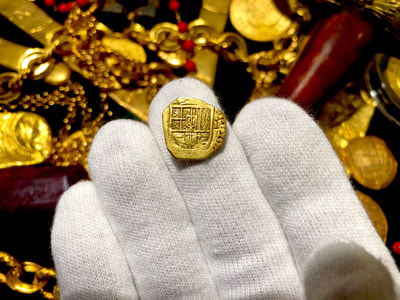 Spain 1 Escudo 1598-1621 "Insane Details" Raw Pirate Gold Coins Treasure 7