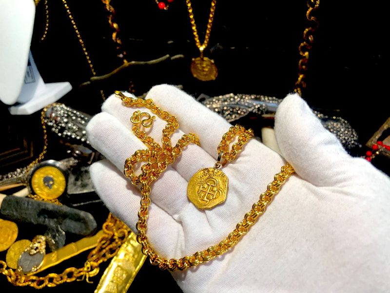 Spain 2 Escudos 1556-98 "Full Cross" Pendant Jewelry Treasures 7