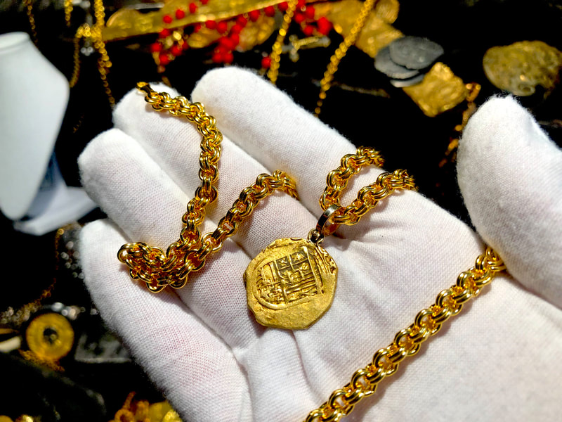 Spain 2 Escudos 1556-98 "Full Cross" Pendant Jewelry Treasures 9