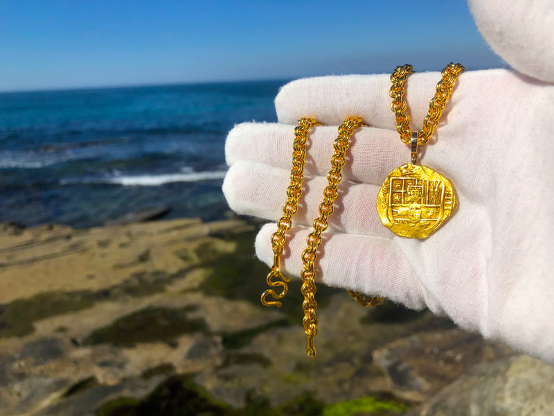 Spain 4 Reales 1630-64 "Brute Style" Pirate Gold Coins Jewelry Treasures 3