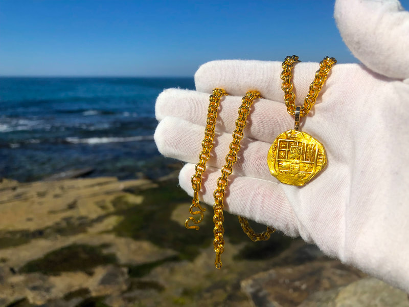 Spain 4 Reales 1630-64 "Brute Style" Pirate Gold Coins Jewelry Treasures 11