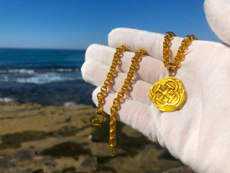 Spain 4 Reales 1630-64 "Brute Style" Pirate Gold Coins Jewelry Treasures 4