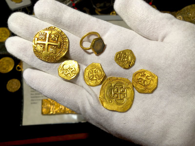 1715 Fleet Shipwreck Ring found in Gold Box Pirate Gold Coins Artifacts 24