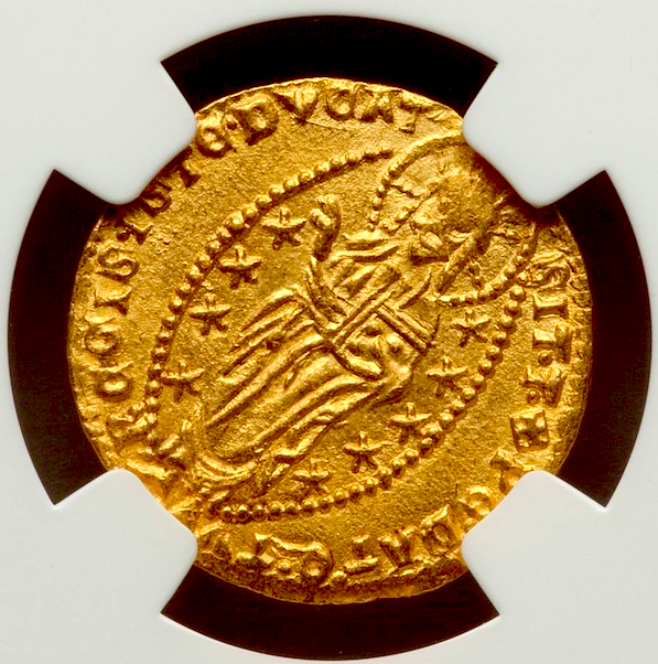Italy  1368-82  "Jesus Christ Holding Gospel"  Ducat  NGC 63 8