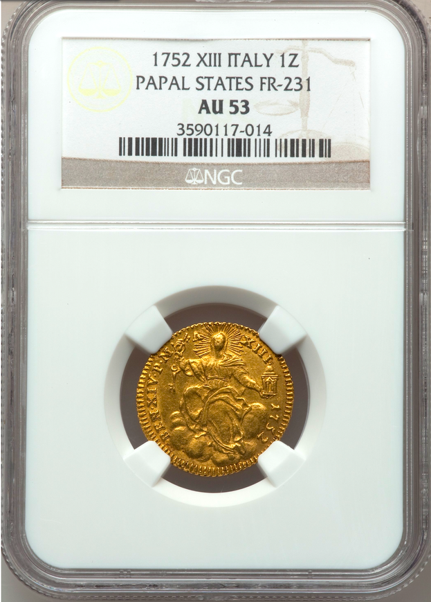 Italy (Papal States) 1752 "Madonna" Clement XII NGC 53