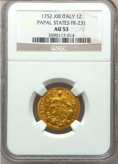 Italy  (Papal States)  1752  "Madonna" Clement XII   NGC 53 2