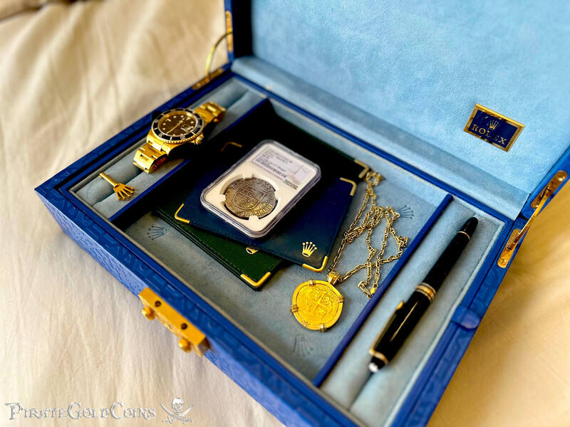 Spain 8 Reales 1556-98 "J.P. Morgan's Personal Coin!" from King Farouk of Egypt 9