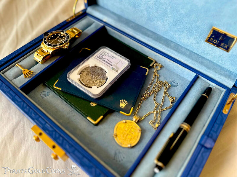 Spain 8 Reales 1556-98 "J.P. Morgan's Personal Coin!" from King Farouk of Egypt 11