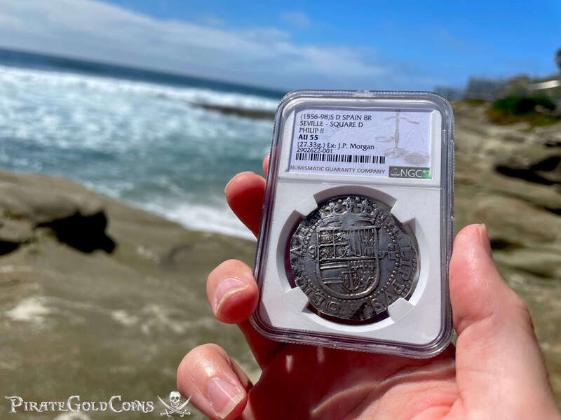 Spain 8 Reales 1556-98 "J.P. Morgan's Personal Coin!" from King Farouk of Egypt 12