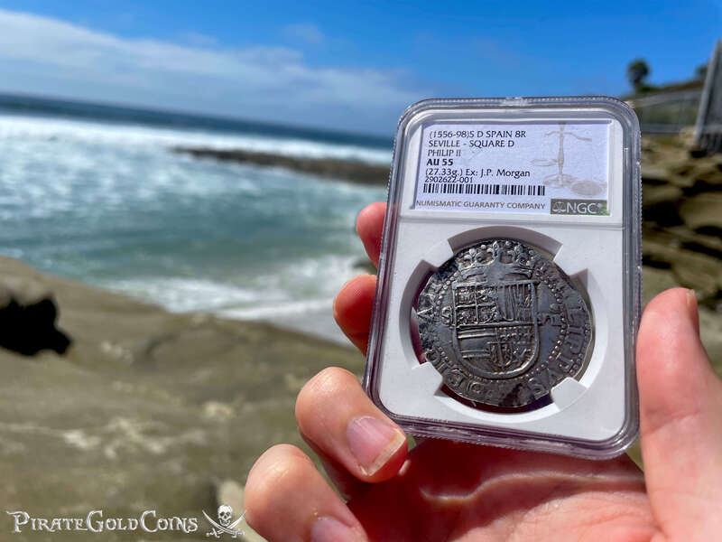 Spain 8 Reales 1556-98 "J.P. Morgan's Personal Coin!" from King Farouk of Egypt 13