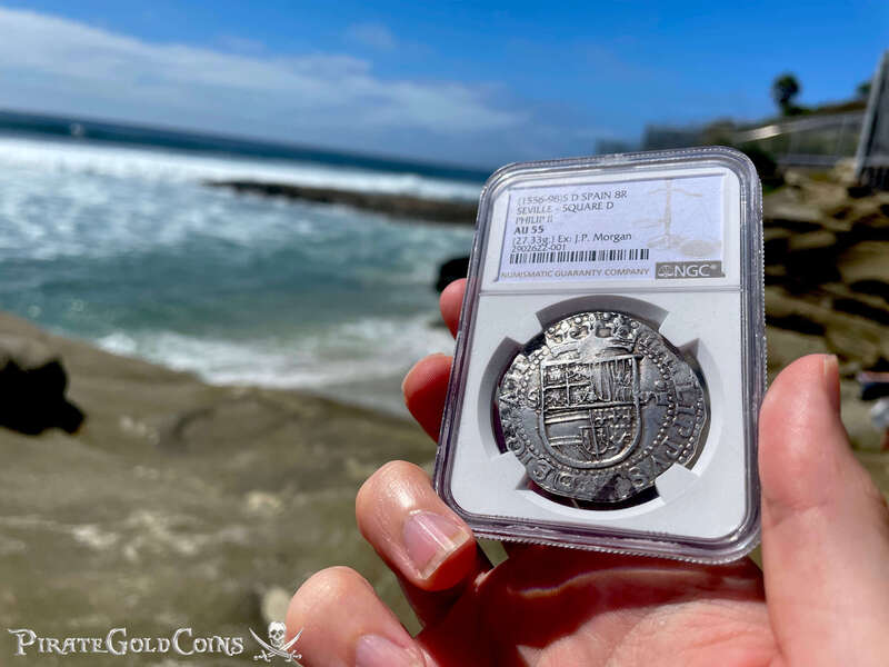 Spain 8 Reales 1556-98 "J.P. Morgan's Personal Coin!" from King Farouk of Egypt 14