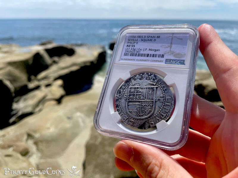 Spain 8 Reales 1556-98 "J.P. Morgan's Personal Coin!" from King Farouk of Egypt 16