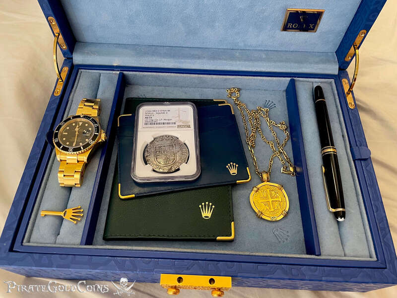 Spain 8 Reales 1556-98 "J.P. Morgan's Personal Coin!" from King Farouk of Egypt 19