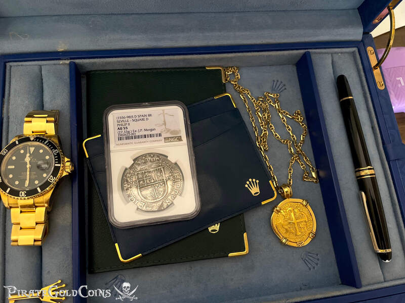 Spain 8 Reales 1556-98 "J.P. Morgan's Personal Coin!" from King Farouk of Egypt 22