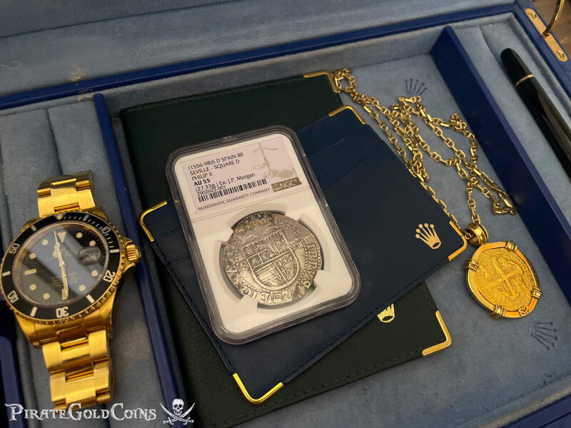 Spain 8 Reales 1556-98 "J.P. Morgan's Personal Coin!" from King Farouk of Egypt 23