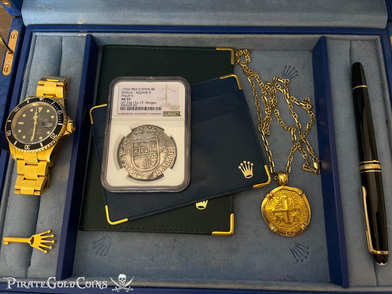 Spain 8 Reales 1556-98 "J.P. Morgan's Personal Coin!" from King Farouk of Egypt 25