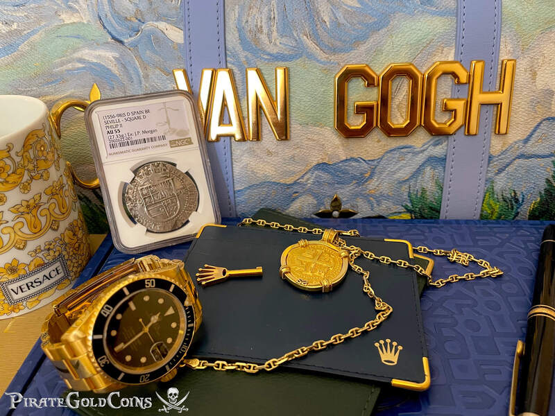 Spain 8 Reales 1556-98 "J.P. Morgan's Personal Coin!" from King Farouk of Egypt 29