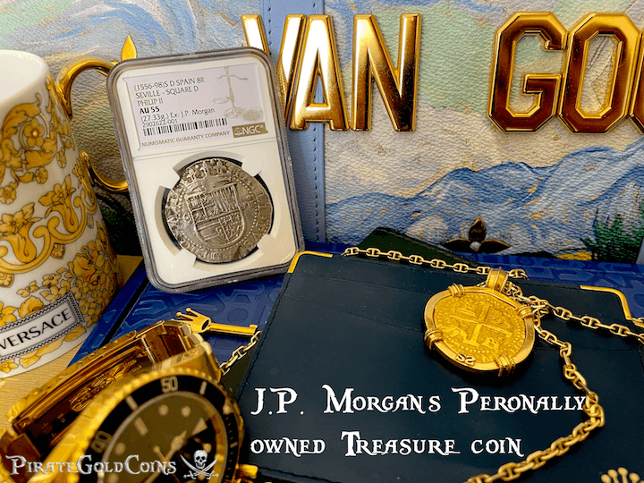 Spain 8 Reales 1556-98 "J.P. Morgan's Personal Coin!" from King Farouk of Egypt 32