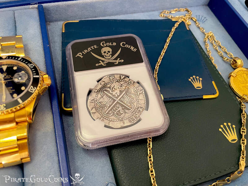 Spain 8 Reales 1556-98 "J.P. Morgan's Personal Coin!" from King Farouk of Egypt 39