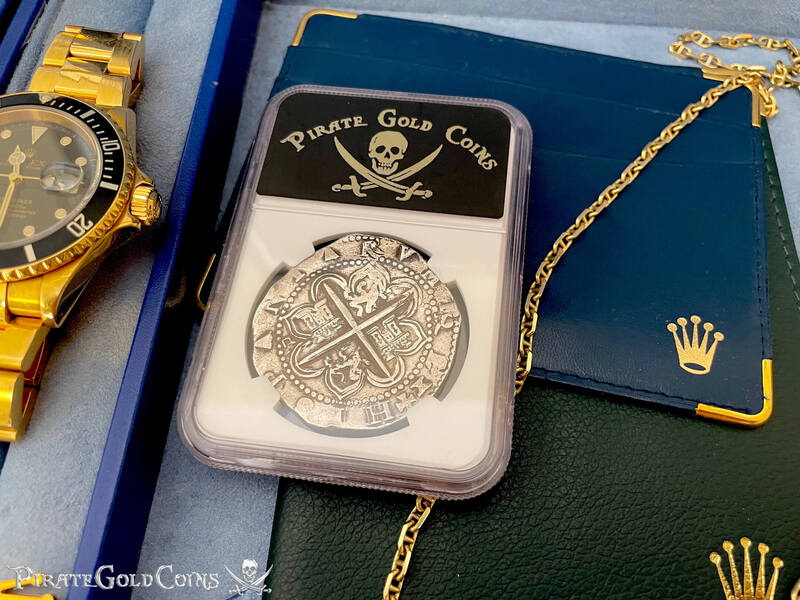 Spain 8 Reales 1556-98 "J.P. Morgan's Personal Coin!" from King Farouk of Egypt 7