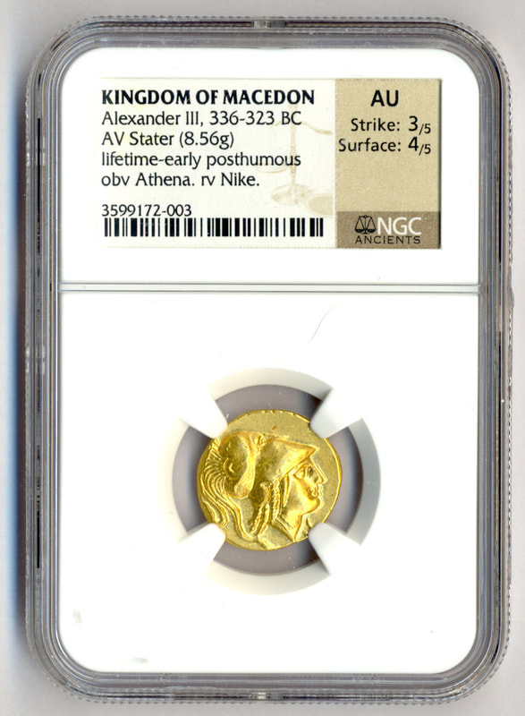 Kingdom of Macedon 336BC "Alexander The Great" NGC AU 3x4 2