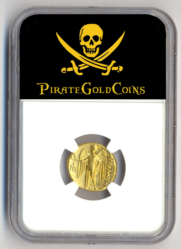 Kingdom of Macedon 336BC "Alexander The Great" NGC AU 3x4 3