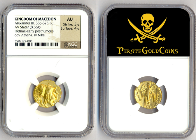 Kingdom of Macedon 336BC "Alexander The Great" NGC AU 3x4