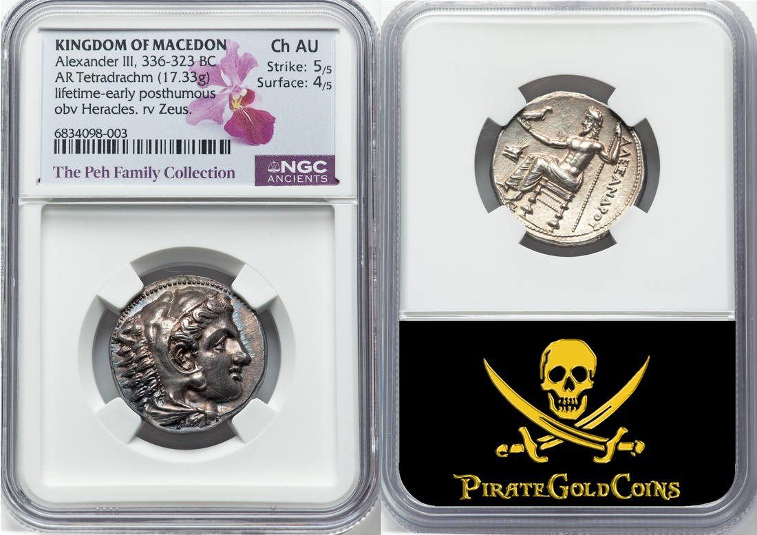 Kingdom of Macedon "Alexander the Great- Lifetime" NGC Ch AU 5x4