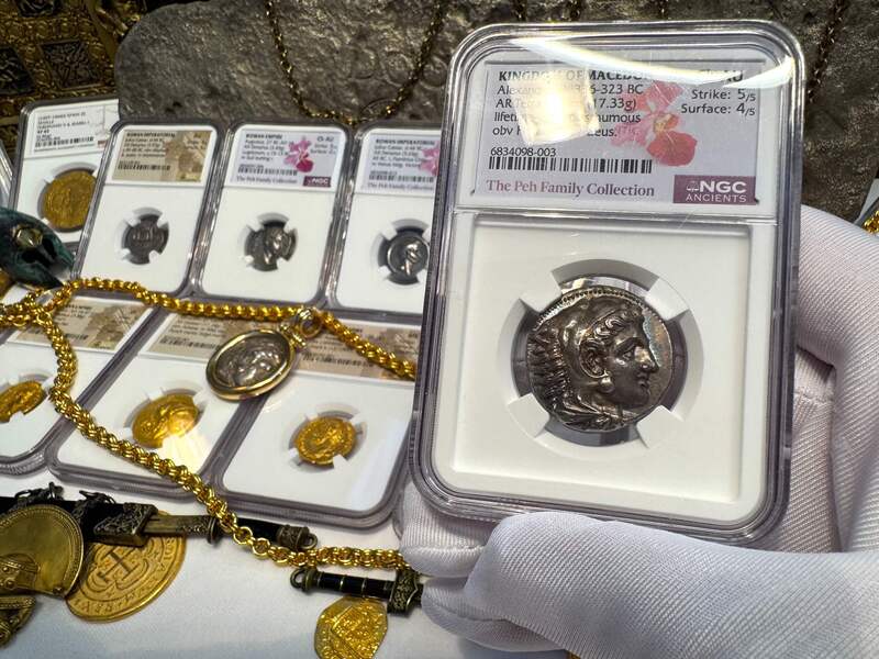 Kingdom of Macedon "Alexander the Great- Lifetime" NGC Ch AU 5x4 10