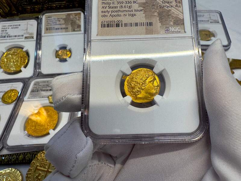 Kingdom of Macedon "Philip II" 359-336BC NGC CH AU 5x4 12