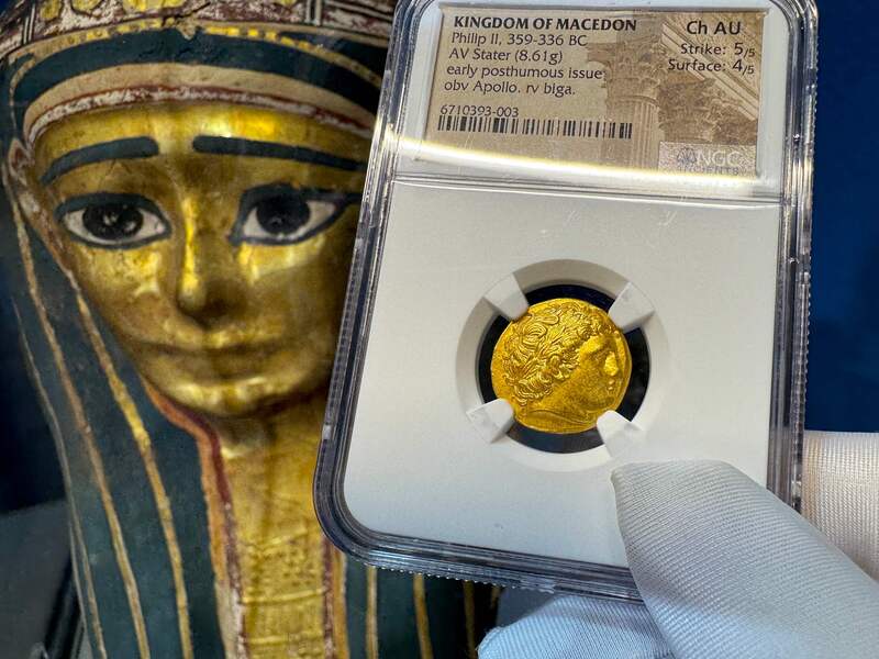 Kingdom of Macedon "Philip II" 359-336BC NGC CH AU 5x4 5