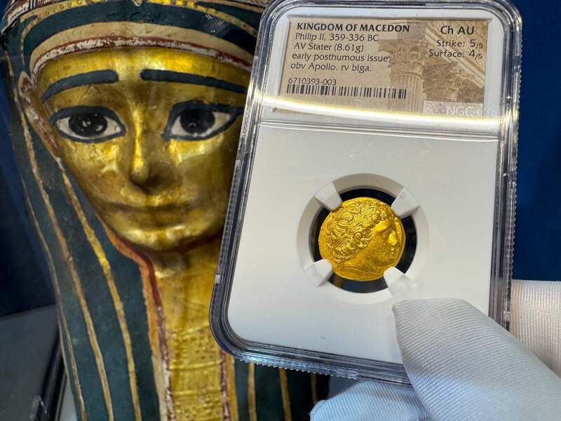Kingdom of Macedon "Philip II" 359-336BC NGC CH AU 5x4 18