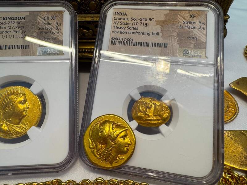 Lydia Stater "World's First Gold Coinage" 561-546BC NGC XF 5x2 14