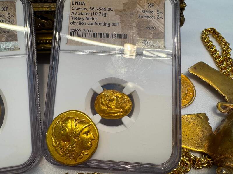Lydia Stater "World's First Gold Coinage" 561-546BC NGC XF 5x2 15